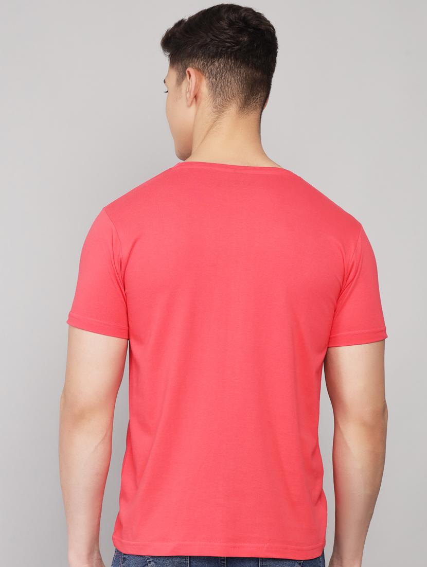 peach solid t-shirt - 18260888 - Standard Image - 3