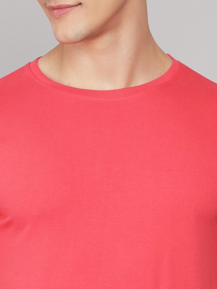 peach solid t-shirt - 18260888 - Standard Image - 5