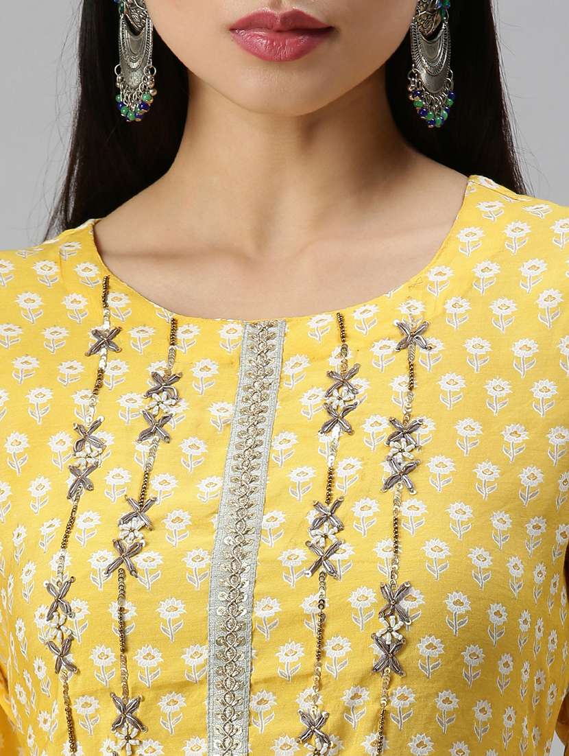 women floral kurta palazzo set with dupatta - 18260925 -  Standard Image - 5