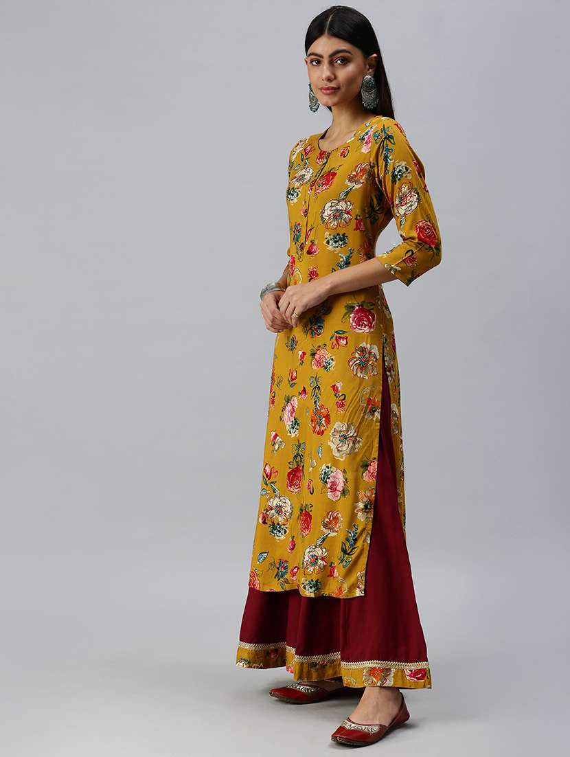Women Floral Printed Kurta Sharara Set