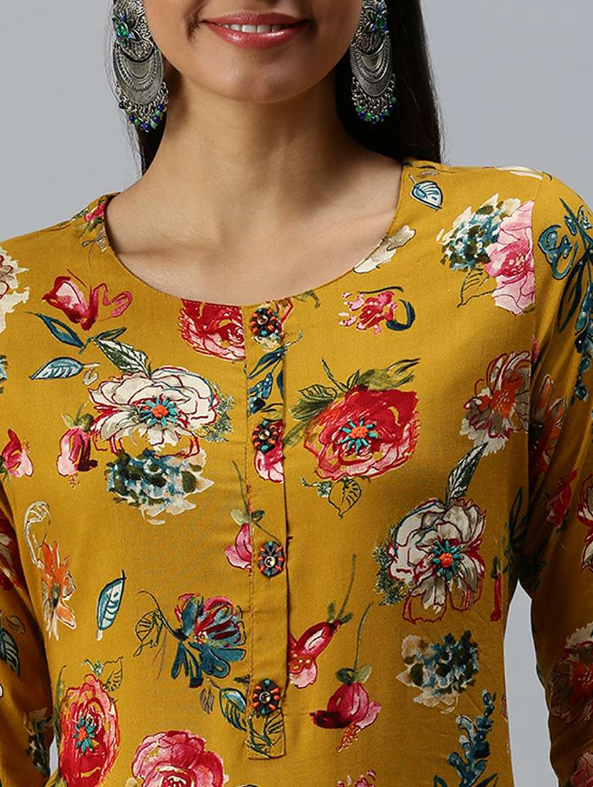 Women Floral Printed Kurta Sharara Set