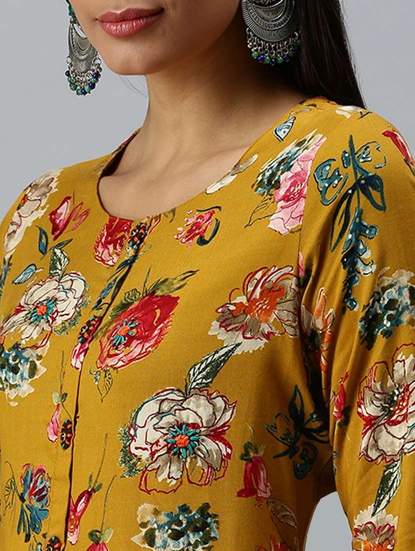 Women Floral Printed Kurta Sharara Set