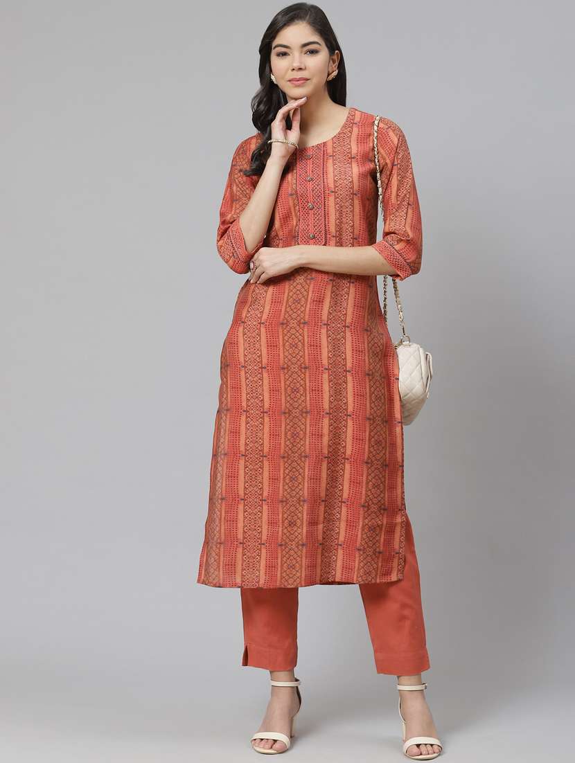 peach modal kurta pant  set