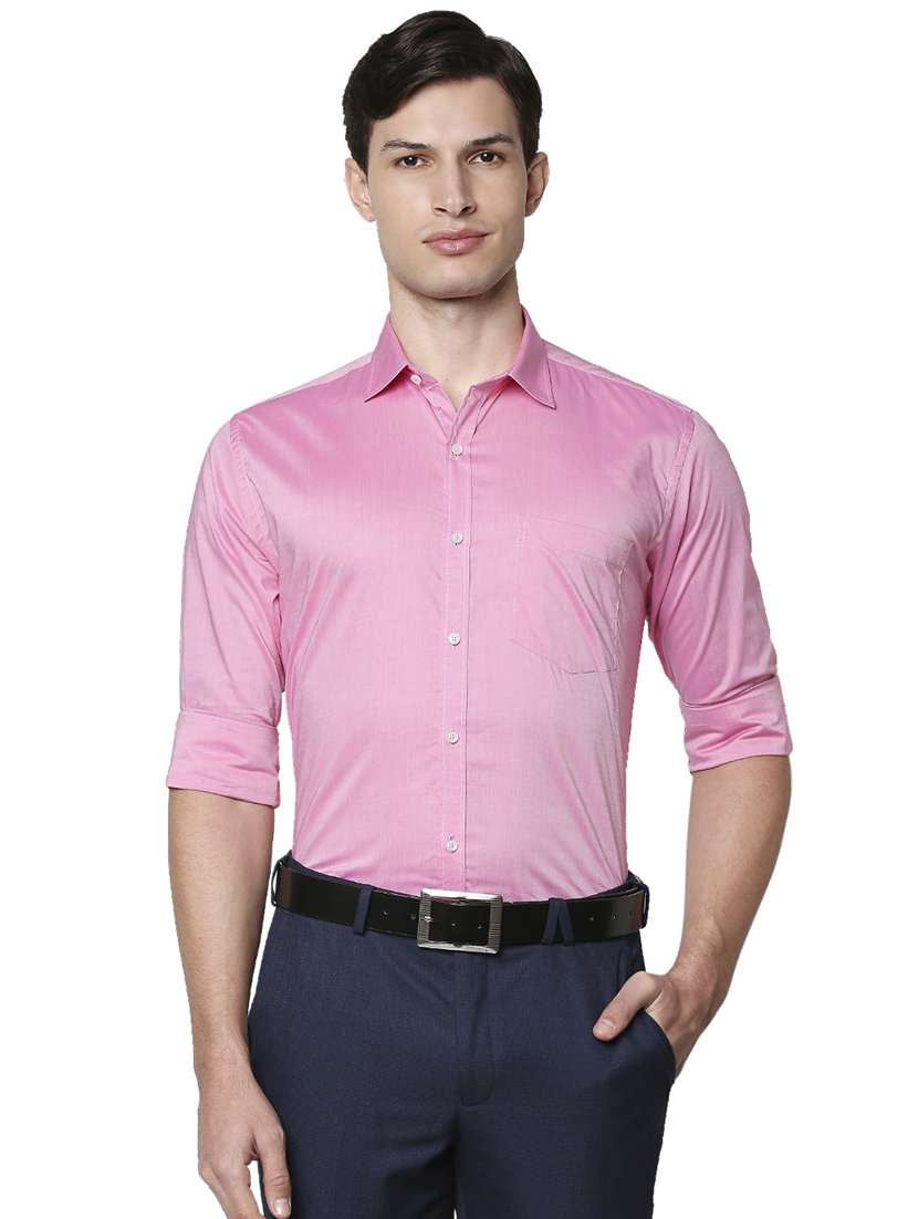 pink solid formal shirt - 18261347 - Zoom Image - 0