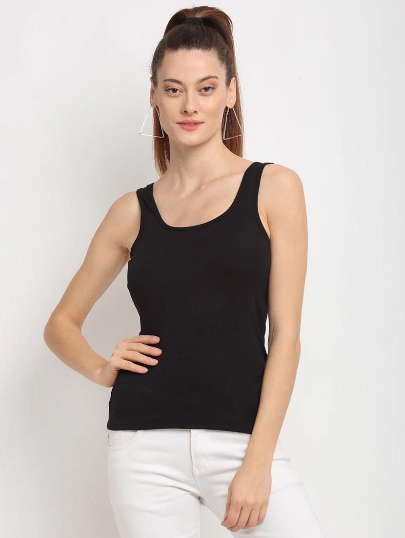 round neck solid camisole - 18261404 - Zoom Image - 0