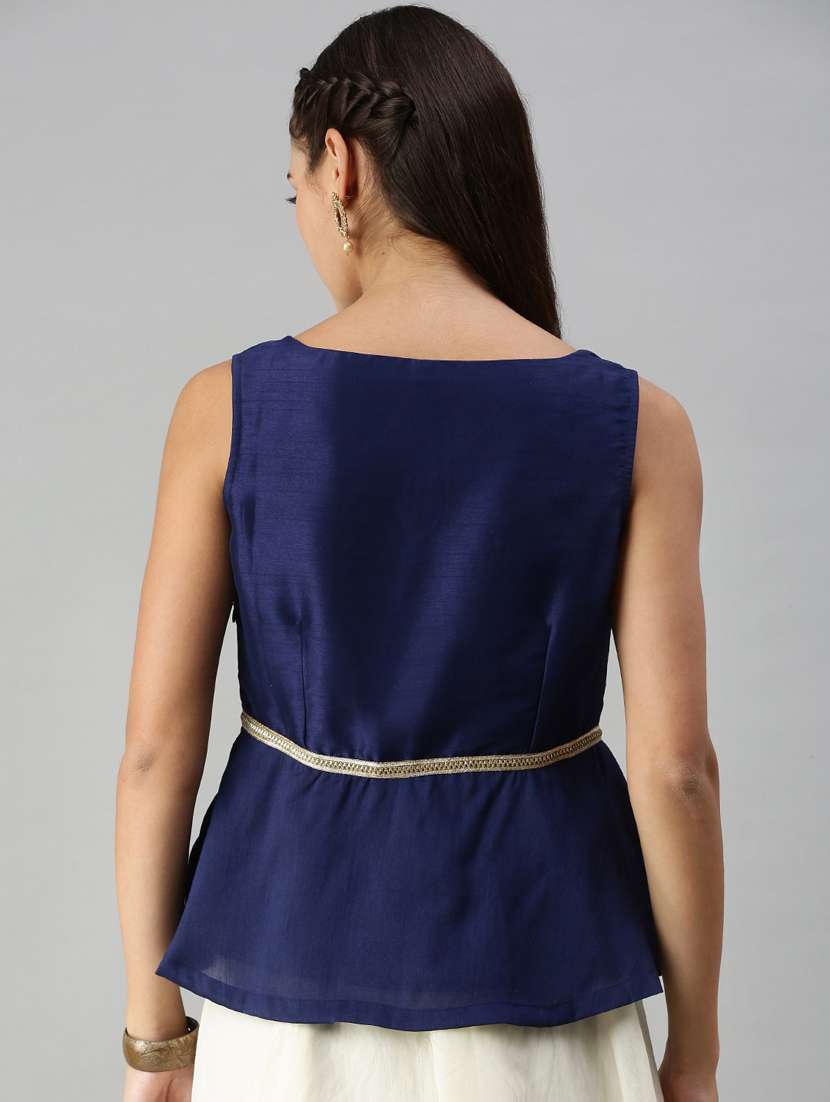 navy blue straight top - 18261492 -  Standard Image - 3