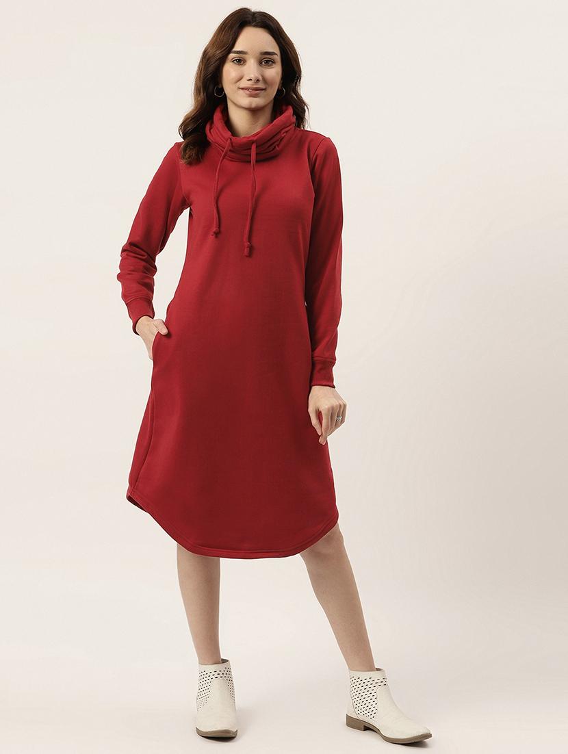 cowl neck solid  shift dress - 18261733 -  Zoom Image - 0