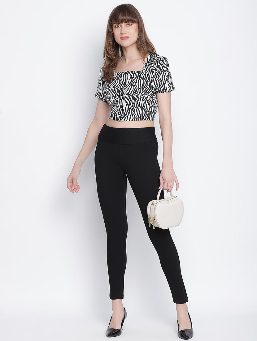 women white & black printed top - 18262078 - Standard Image - 3
