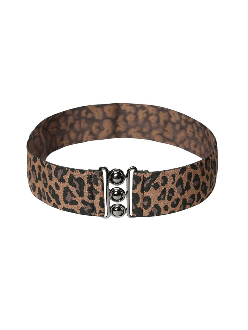 brown synthetic leather) belt