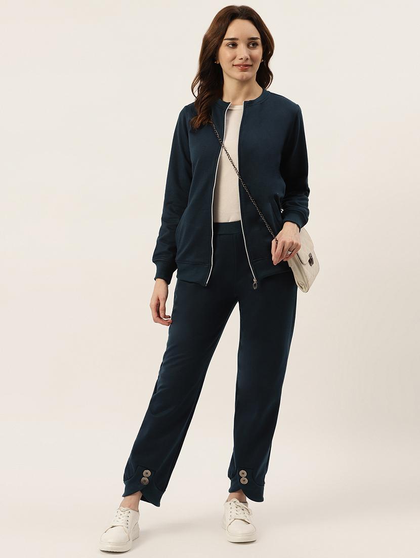 round neck solid regular jacket - 18263125 - Standard Image - 3