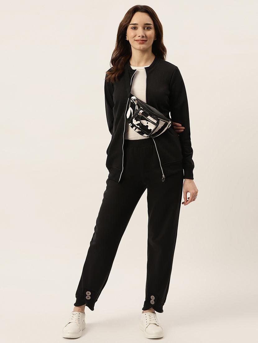 round neck solid regular jacket - 18263131 - Standard Image - 3