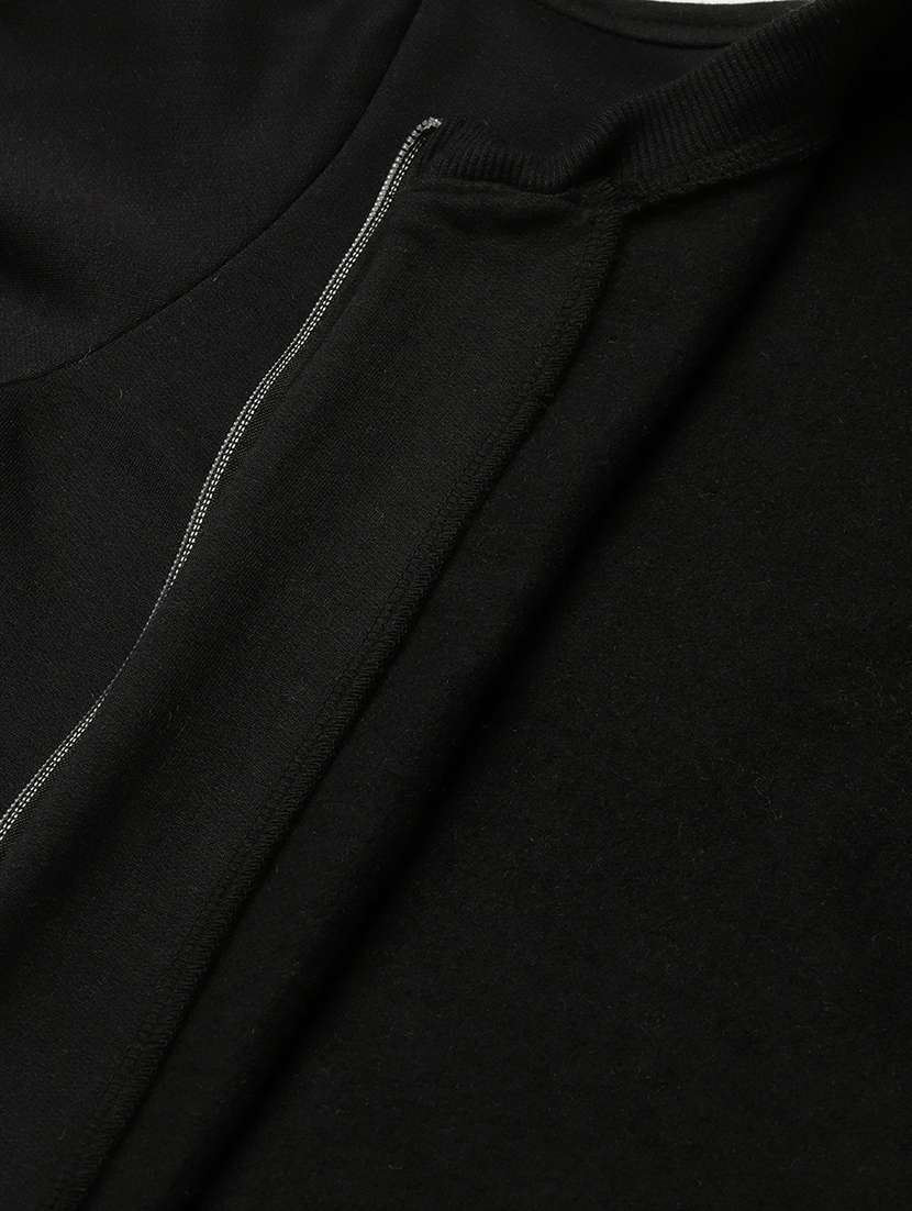 round neck solid regular jacket - 18263131 - Standard Image - 5