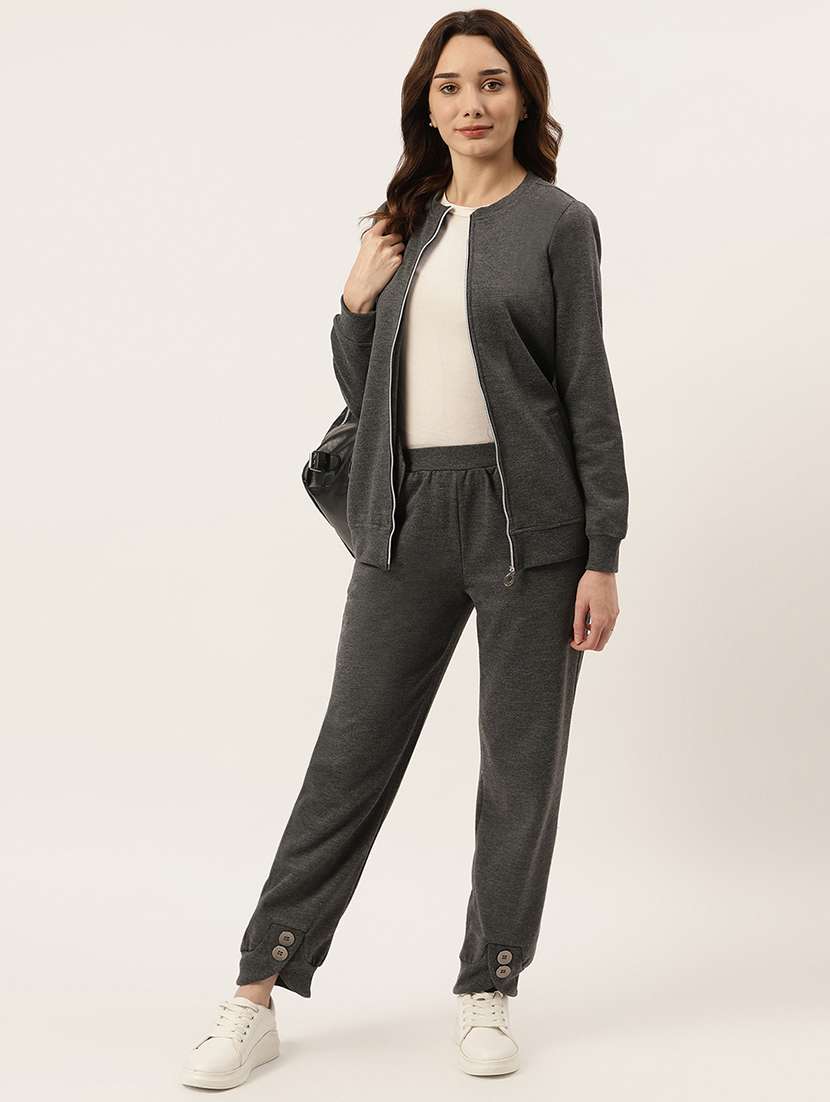 round neck solid regular jacket - 18263137 -  Standard Image - 3