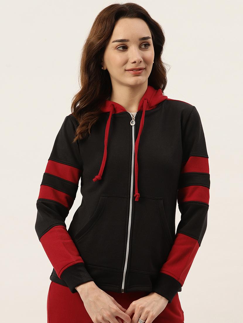 long sleeve solid hooded jacket - 18263155 - Zoom Image - 0