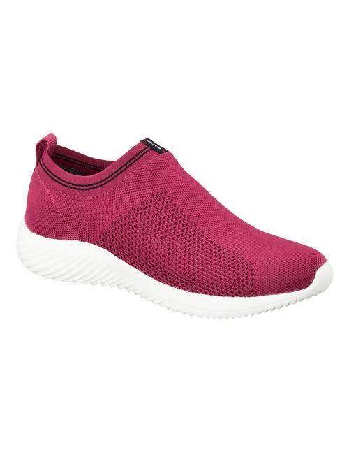 red fabric slip on sports shoes - 18263580 - Standard Image - 0
