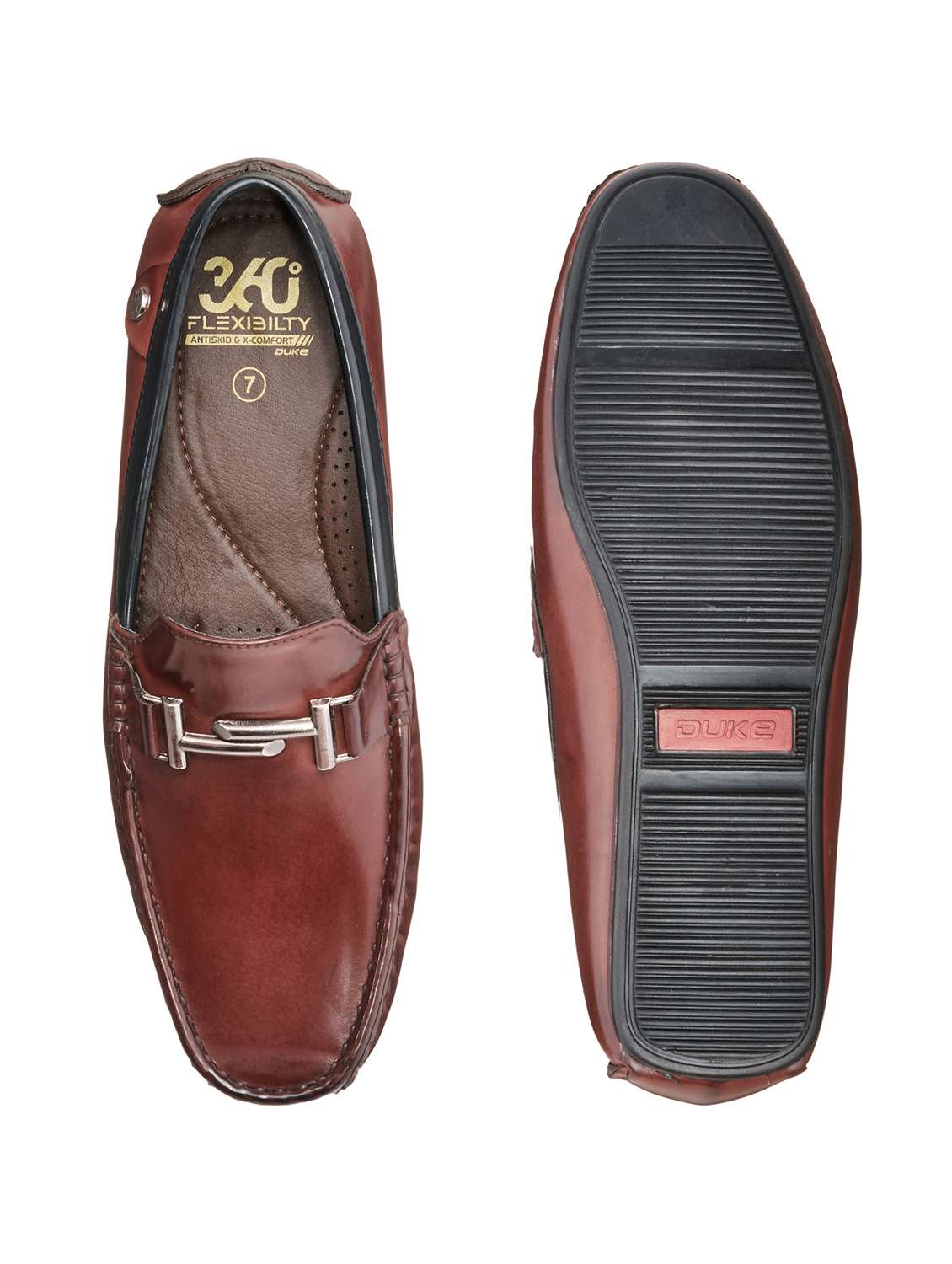 Maroon Synthetic Slip On Loafers - 18264122 -  Standard Image - 3