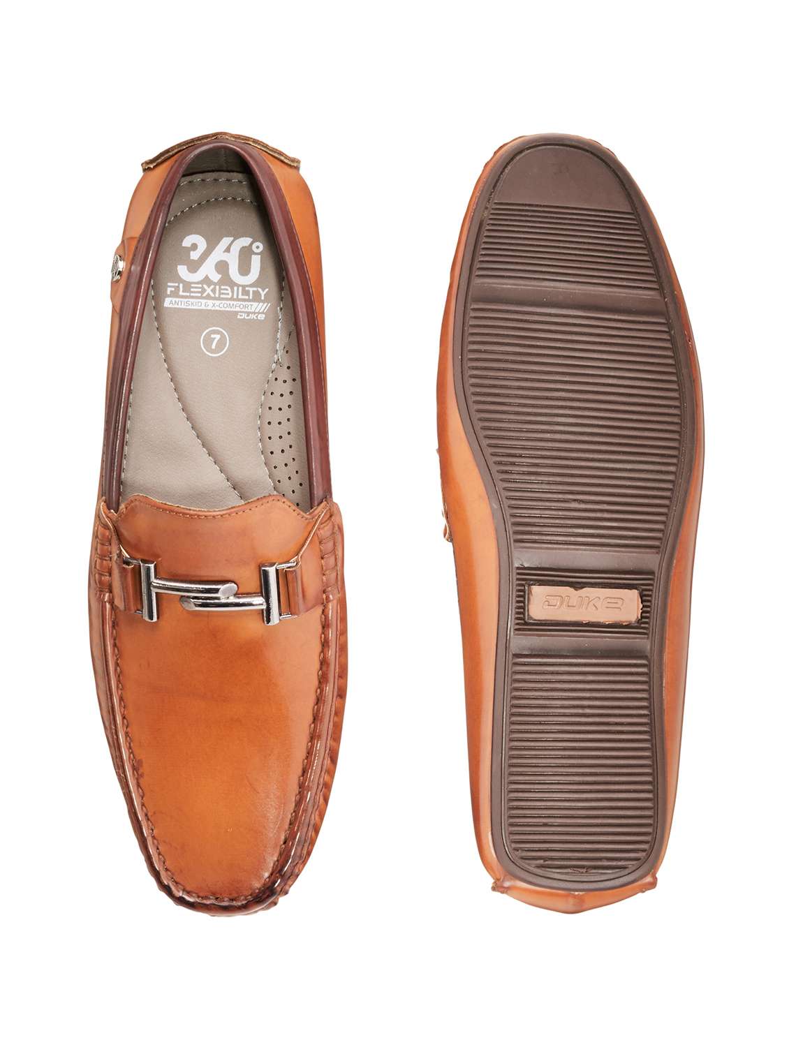 Tan Synthetic Slip On Loafers - 18264123 -  Standard Image - 3