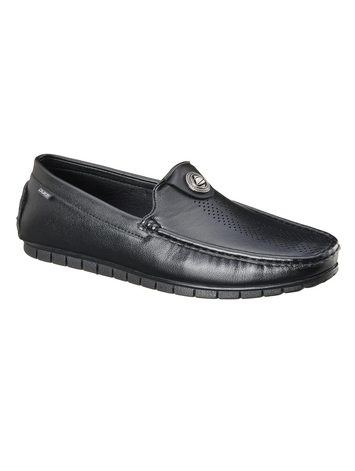 black synthetic slip on loafers - 18264126 -  Zoom Image - 0