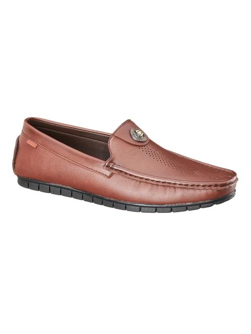 tan synthetic slip on loafers - 18264127 -  Standard Image - 0