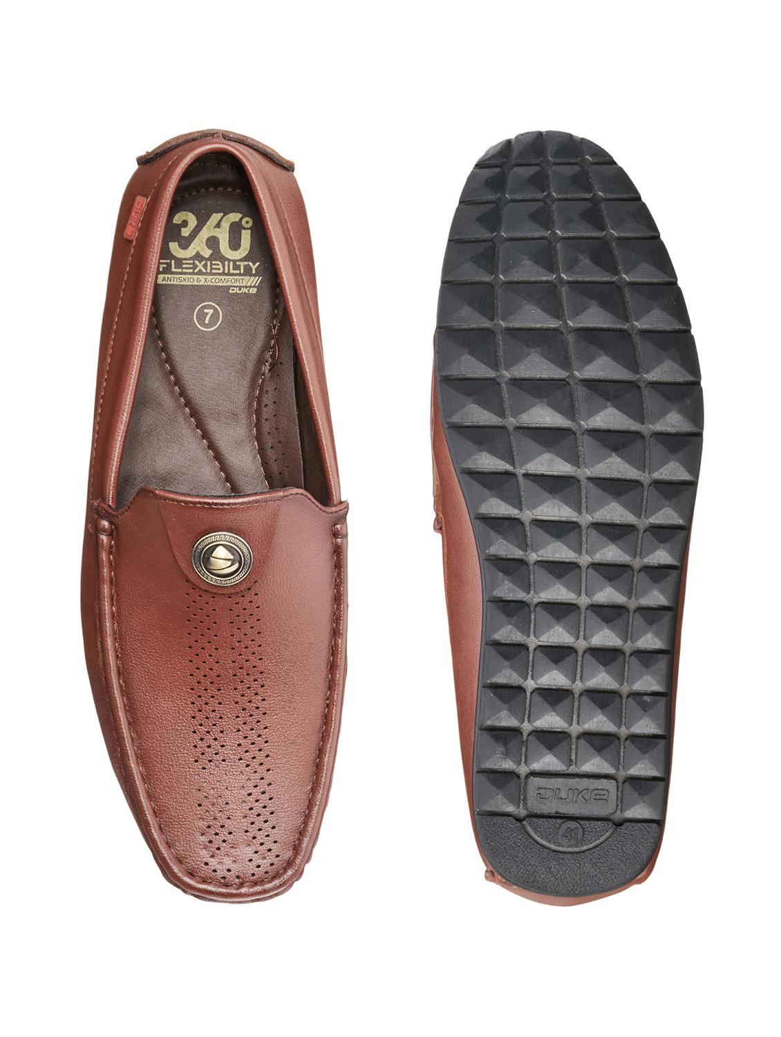 tan synthetic slip on loafers - 18264127 - Standard Image - 3
