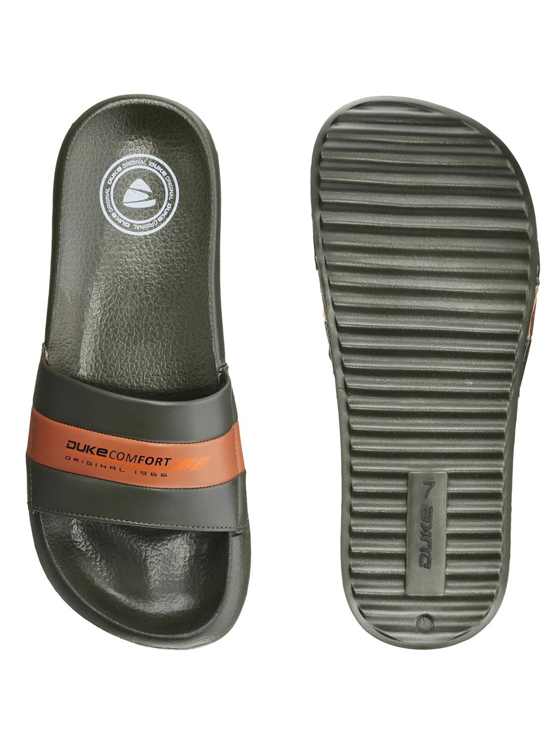 green synthetic & mesh slip on flip flops - 18264178 - Standard Image - 3