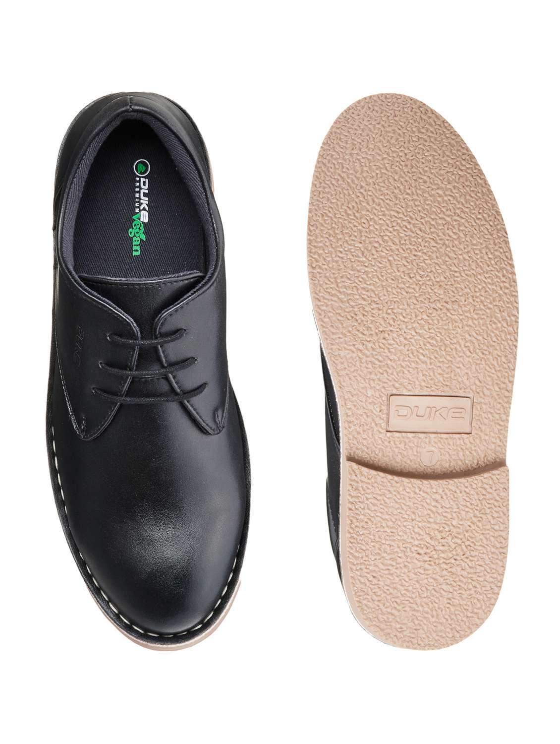 black synthetic lace up shoes - 18264225 -  Standard Image - 3