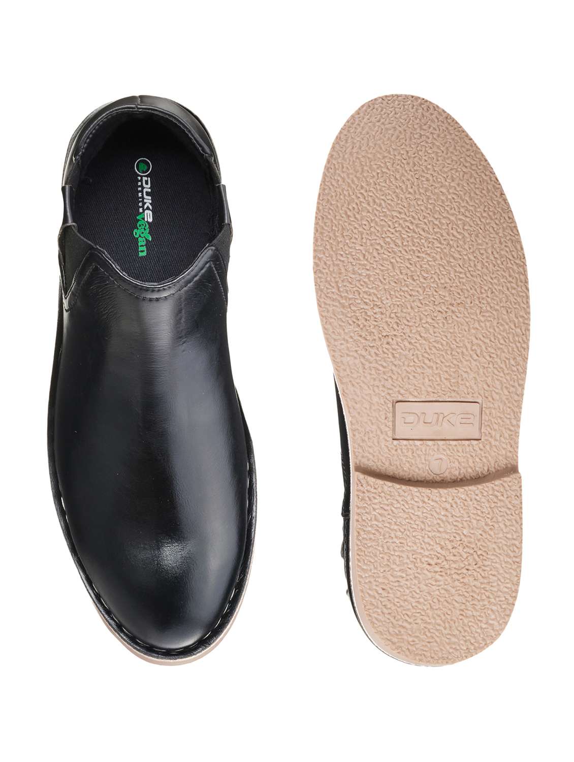 black synthetic slip on boots - 18264256 -  Standard Image - 3