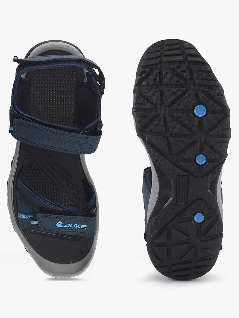 navy pu slip on floaters - 18265598 -  Standard Image - 3