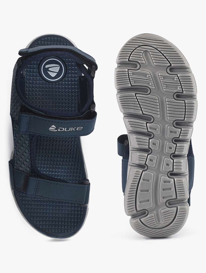 navy pu slip on floaters - 18265599 -  Standard Image - 3