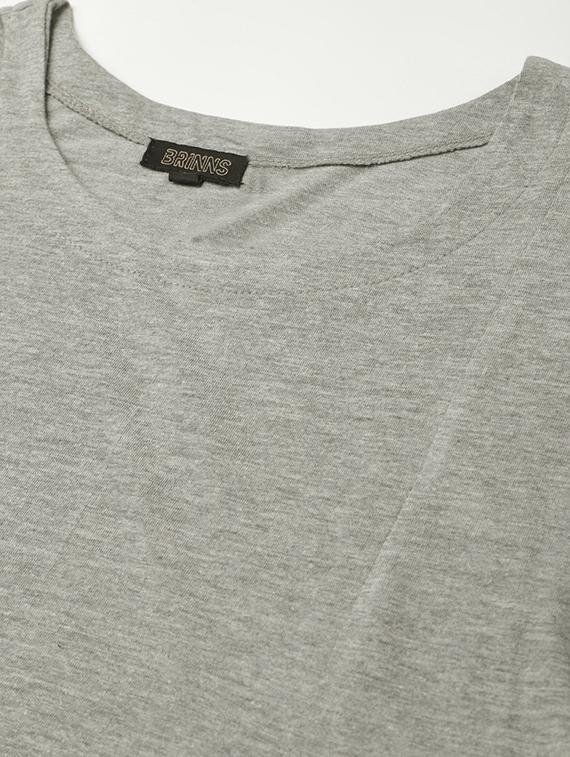 round neck solid t-shirt dress - 18266434 - Standard Image - 3
