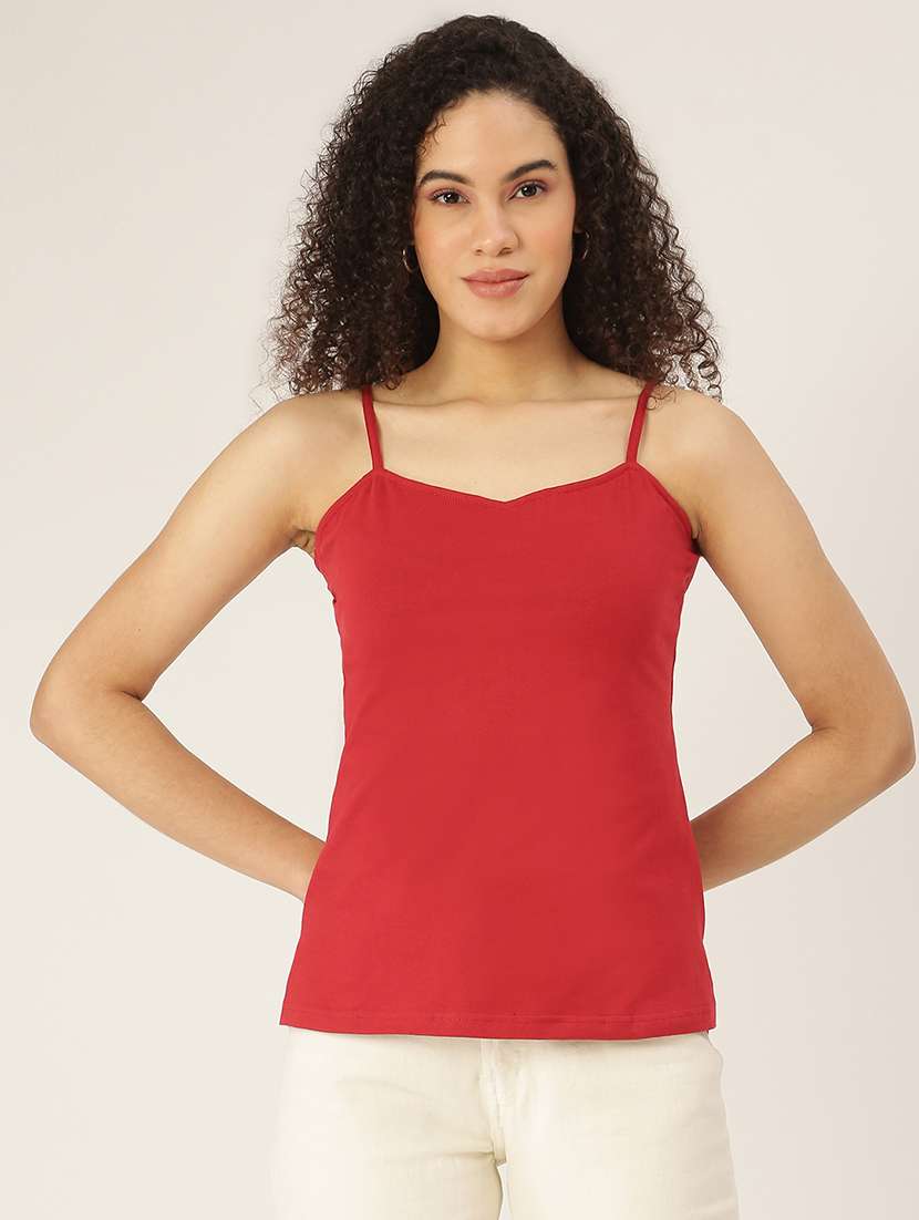cami neck solid top