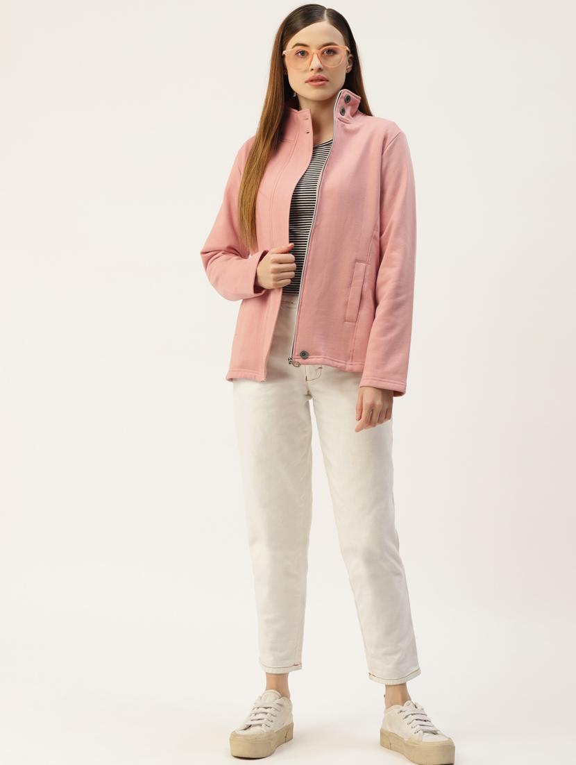 stand collar solid sweatshirt - 18267704 - Standard Image - 3