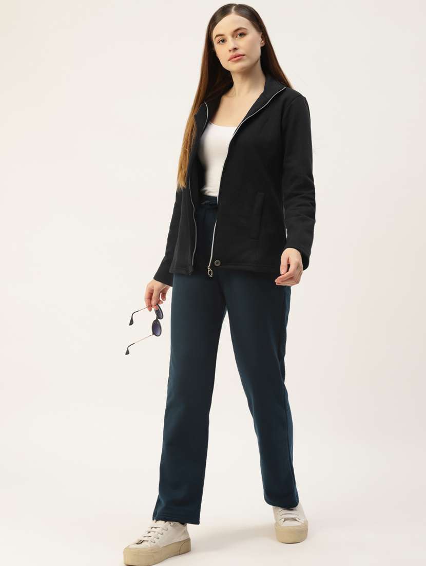 stand collar solid sweatshirt - 18267722 -  Standard Image - 3