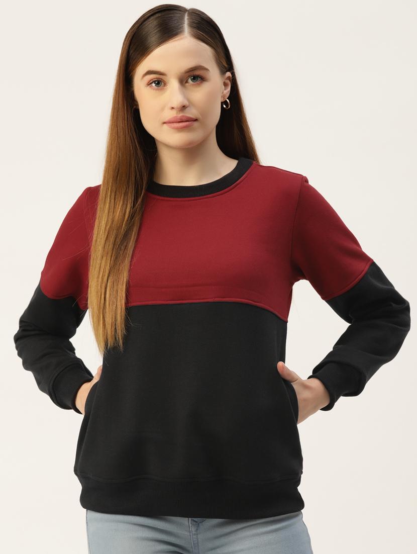 round neck color block sweatshirt - 18267794 - Zoom Image - 0