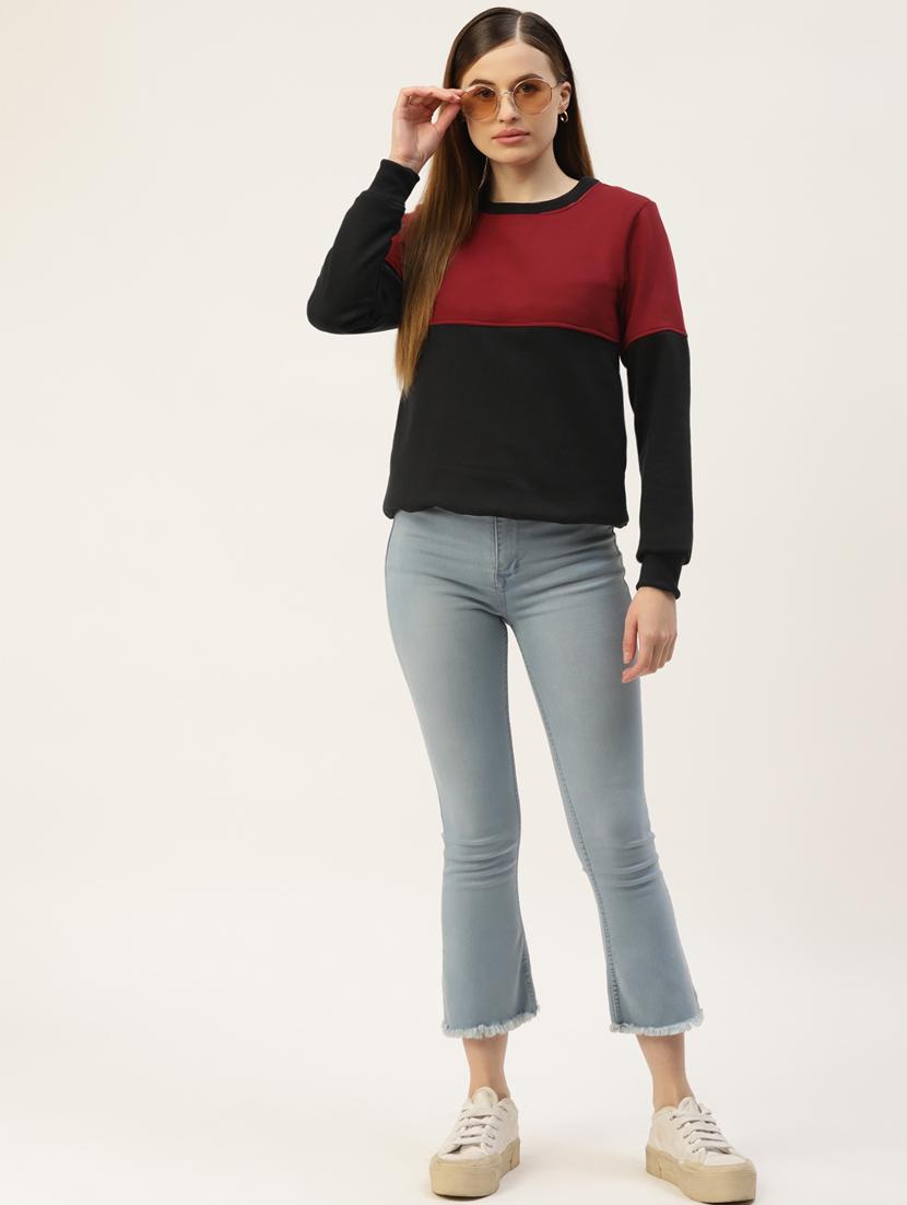 round neck color block sweatshirt - 18267794 - Standard Image - 3