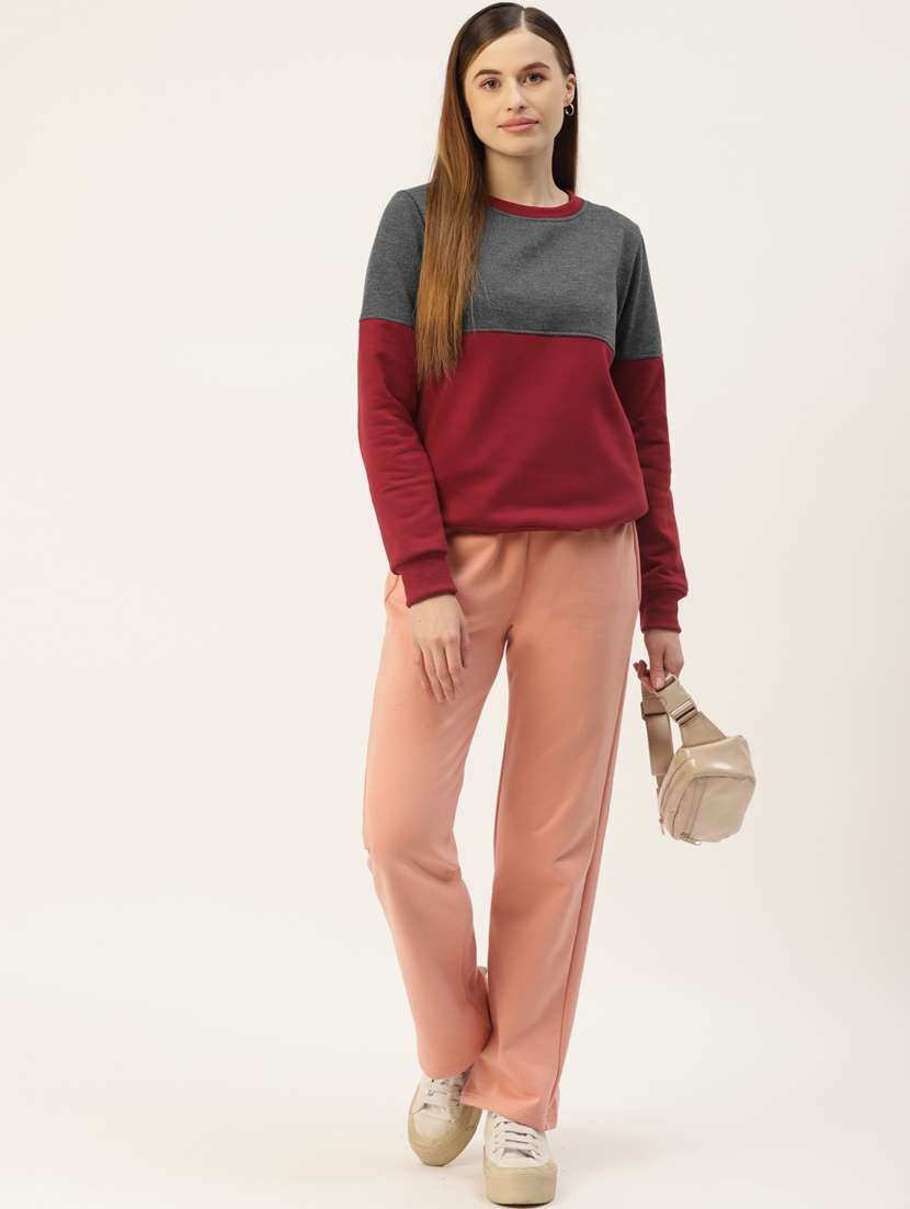 round neck color block sweatshirt - 18267800 -  Standard Image - 3