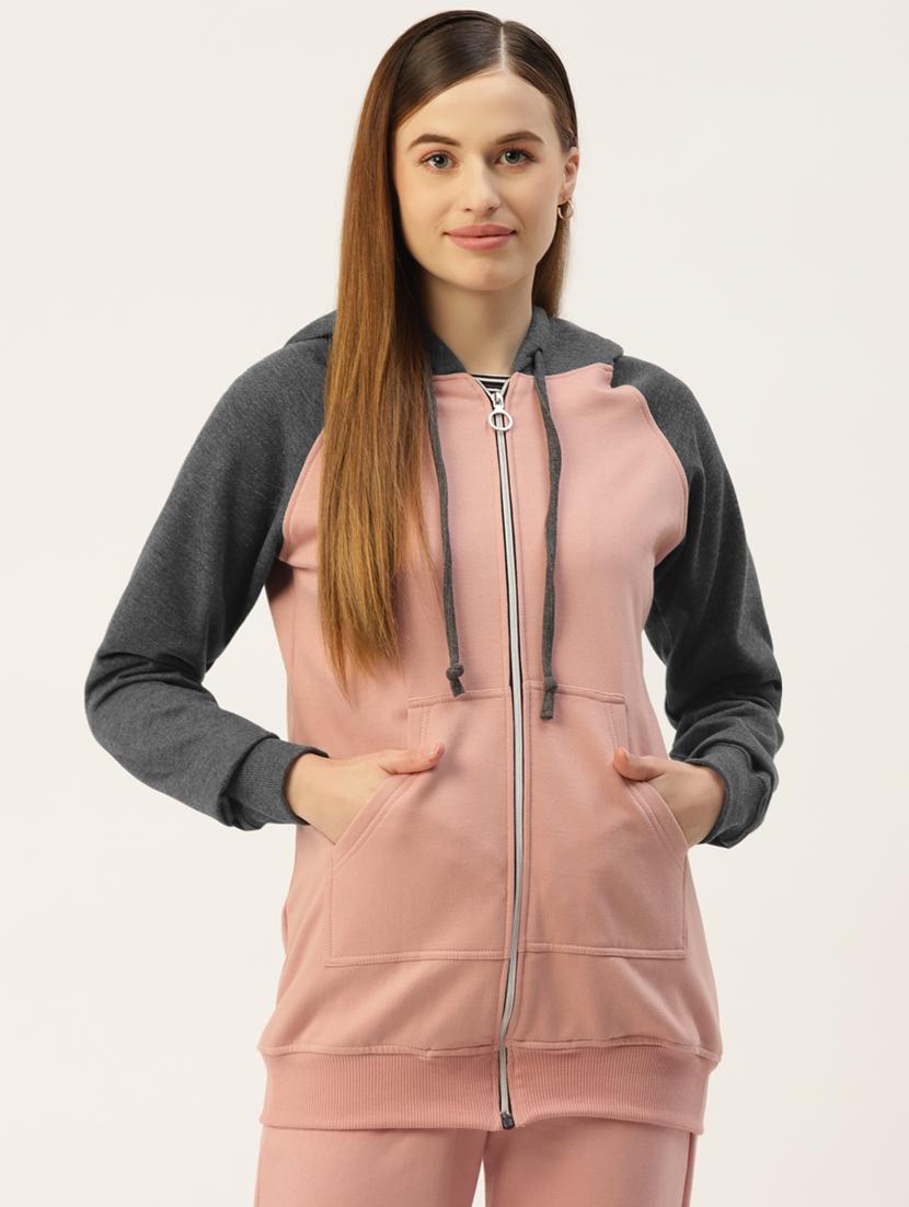 hooded neck color block sweatshirt - 18267812 -  Zoom Image - 0