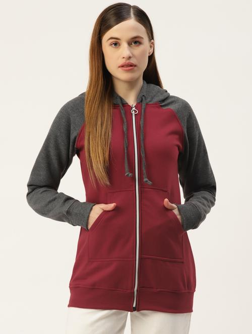 hooded neck color block sweatshirt - 18267836 - Standard Image - 0