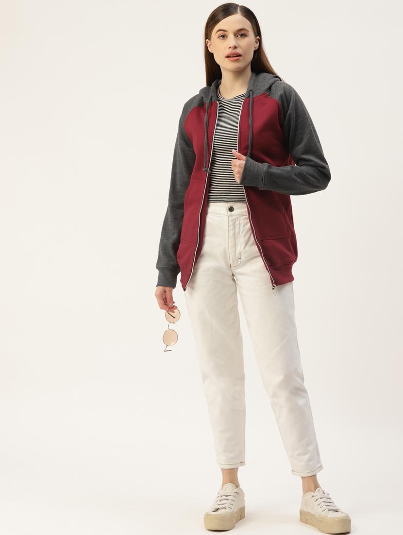 hooded neck color block sweatshirt - 18267836 - Standard Image - 3