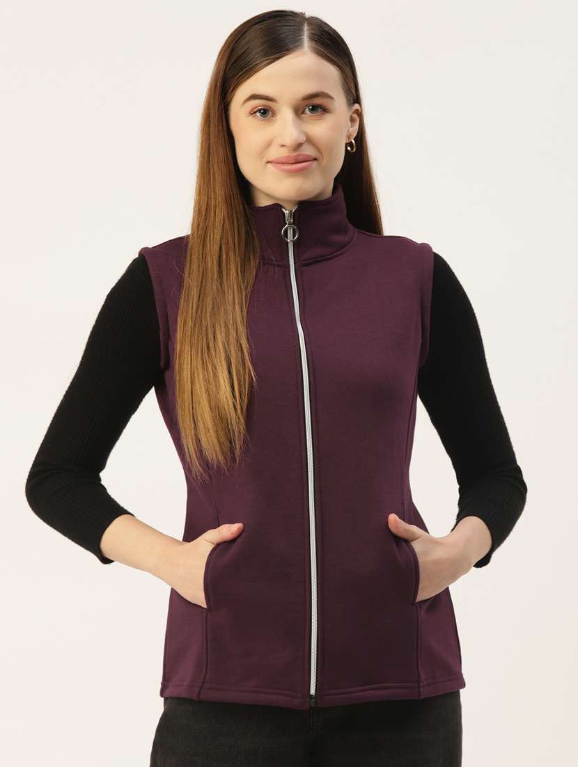 sleeveless solid regular jacket - 18267860 - Zoom Image - 0