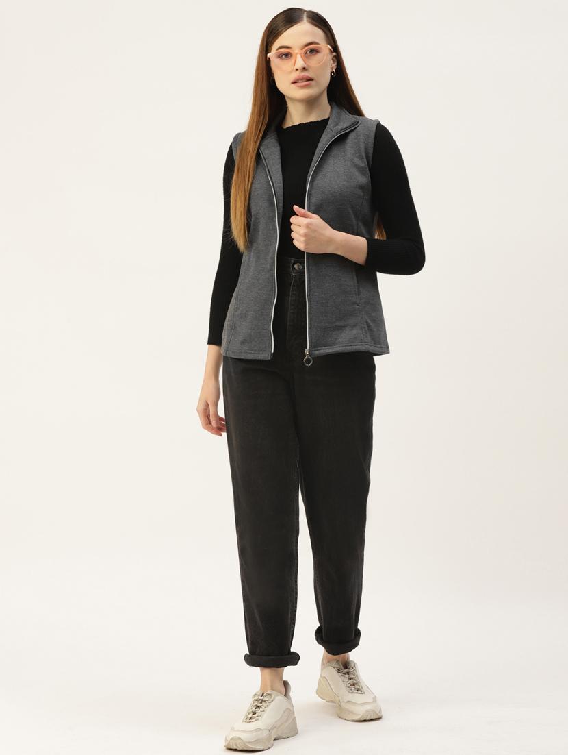 sleeveless solid regular jacket - 18267878 - Standard Image - 3