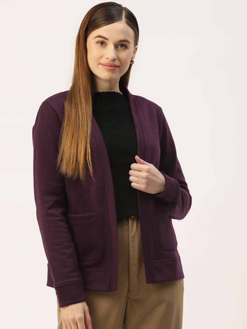 long sleeve solid cardigan - 18267968 - Zoom Image - 0