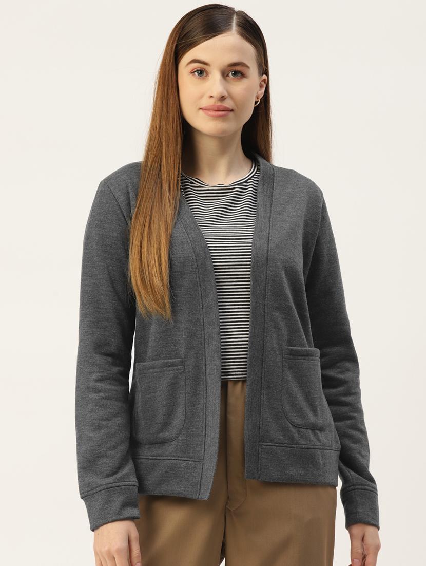 long sleeve solid cardigan - 18267986 - Zoom Image - 0