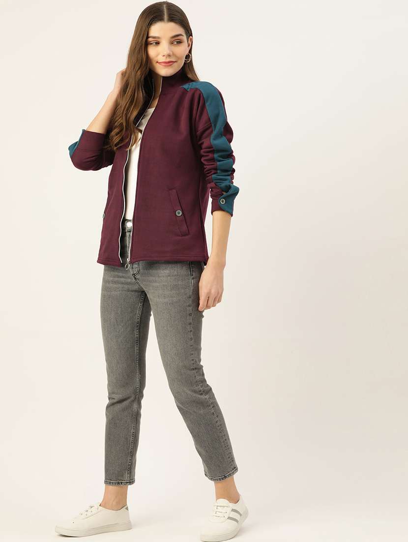 long sleeve solid jacket - 18268004 - Standard Image - 3