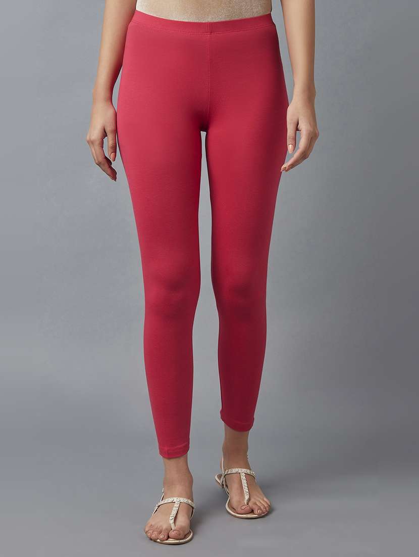 Buy online Mid Rise Solid Jegging from 
