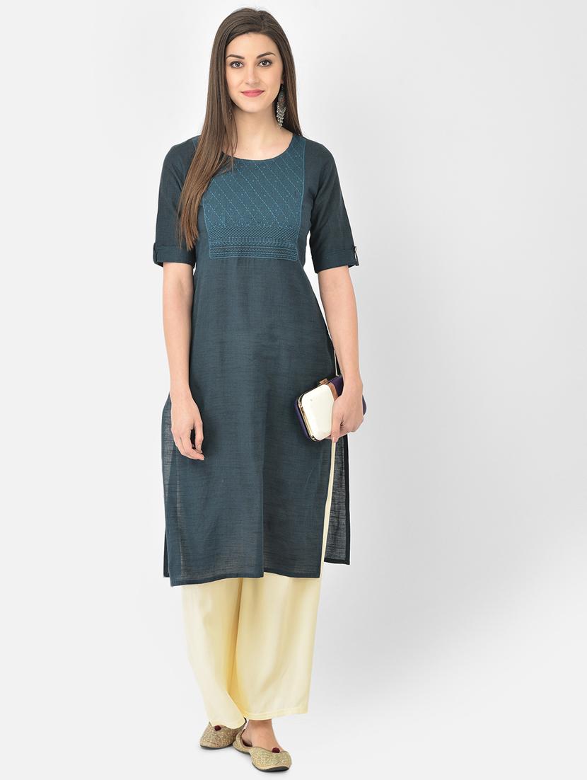 women's straight kurta - 18269221 -  Zoom Image - 0