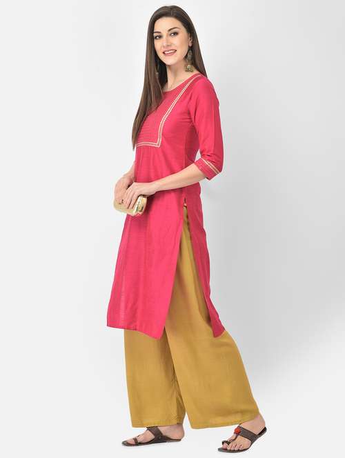 women's straight kurta - 18269224 - Standard Image - 0