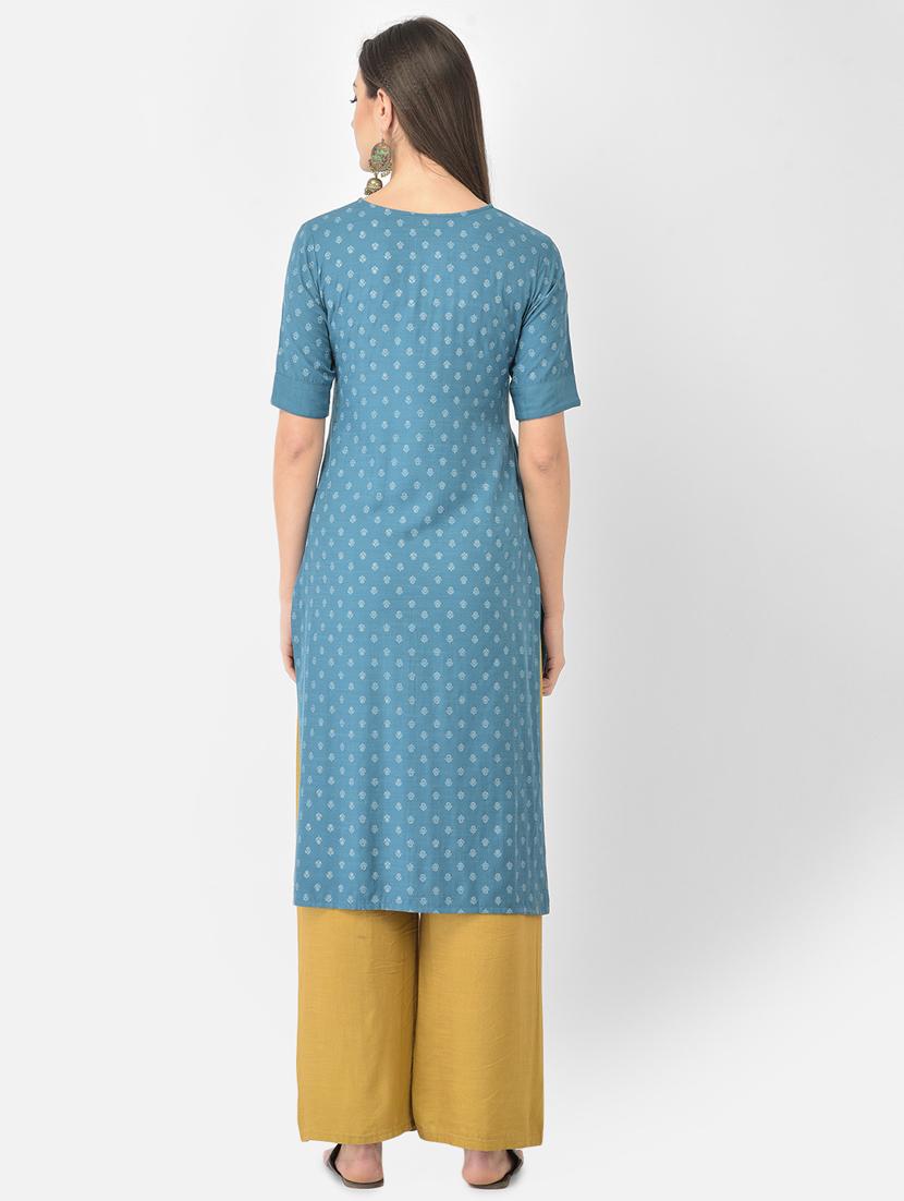 women's straight kurta - 18269245 - Standard Image - 3