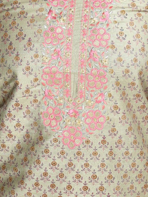 green churidaar suits unstitched suit - 18269386 - Standard Image - 3