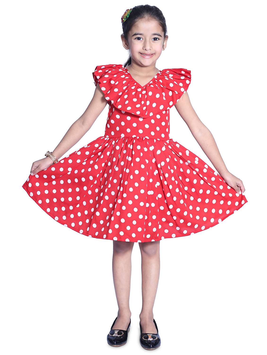 girls v neck sleeveless frock - 18269566 - Zoom Image - 0